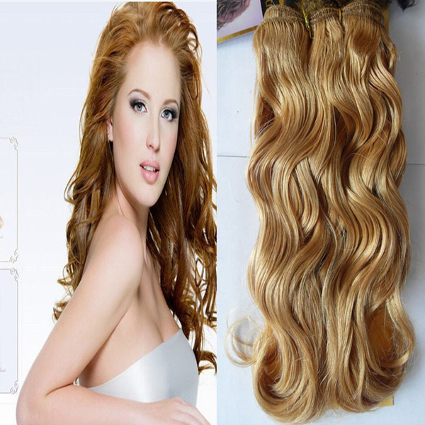 Blond Brazilian Hair Weave Body Wave Brazilian Hair Weave Bundles 1PCS Honey Blonde Weave Hair 100g