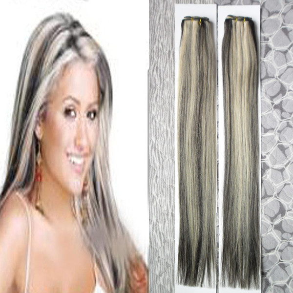 Brazilian Straight Hair Bundles 100% Human Hair Weave Remy 2 Piece Only 8-28inch P1B/613 Different colors at intervals