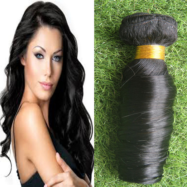 Brazilian Loose Wave Bundles Human Hair Weft Natural Black Color Remy Hair Extensions Can Be Dyed Free Shipping