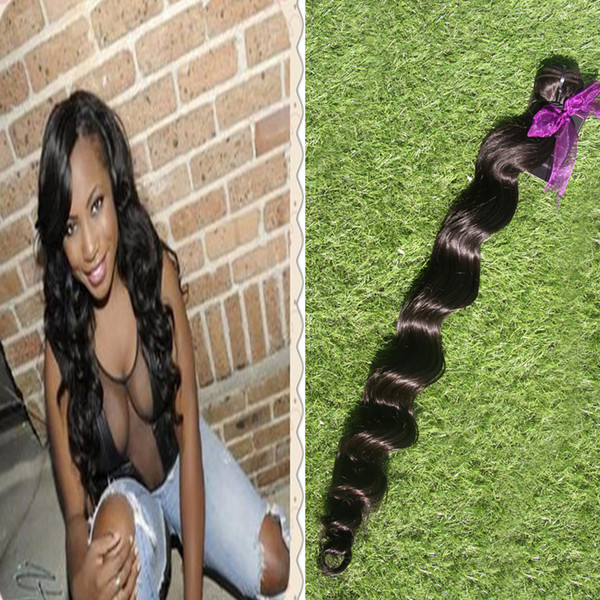 Deep Wave Brazilian Hair Weave Bundles Remy Hair Weaving Human Hair Extension 1B Natural Black 100g/Piece