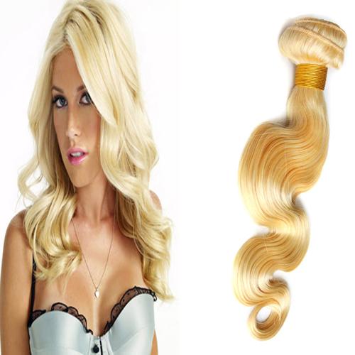 YUNTIAN Brazilian Body Wave Remy Hair 613 Bleach Blonde Human Hair Bundle 10''-26'' 1 Piece Hair Weft Only 