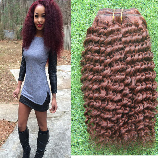 Bundles #99J Red Wine human hair bundles weaving 200g 2PCS/LOT brazilian hair weave bundles double weft quality,afro kinky curly Hair