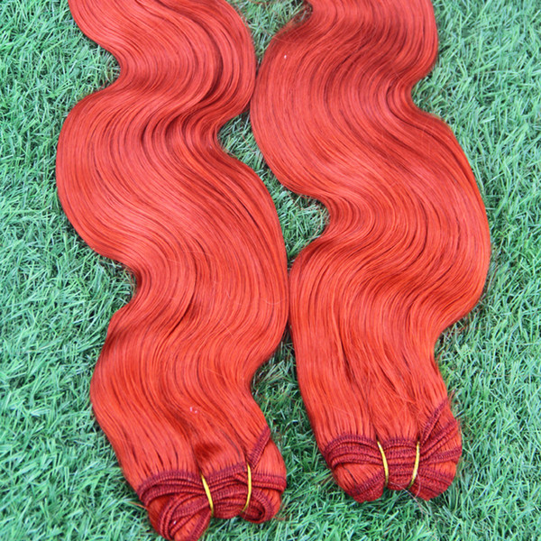 Human Hair Weave Body Wave 2 Piece Hair Weave Bundles 10-26 inch Red Remy Hair bundle