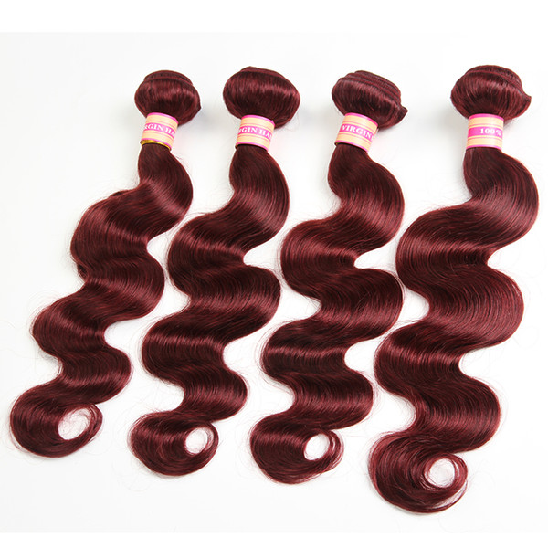 Pure Color #2 #4 #27 #30 #99J Brazilian Virgin Hair Bundles 9A Body Wave Hair Weaves Siyusi Human Hair Products