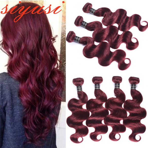 99j Burgundy Bundles Brazilian Hair Weave Bundles Wine Red Body Wave Human Hair Bundles Brazilian Virgin Hair Color 2# 4# 27# 30#