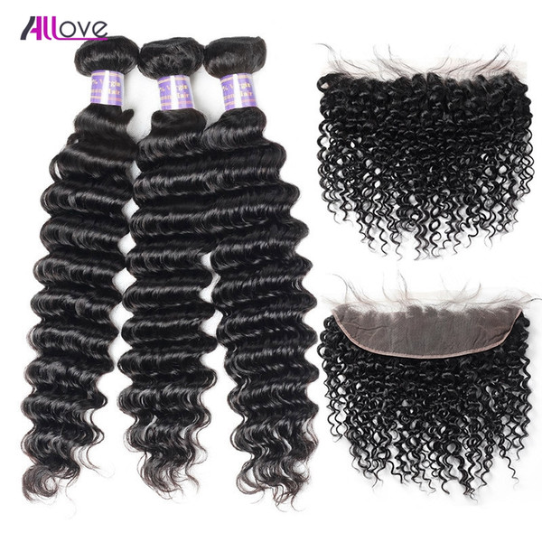 Wholesale Loose Wave Virgin Hair Extensions Brazilian Hair Curly Human Hair Bundles With Closure 3pcs Body Wave With Lace Frontal Closure