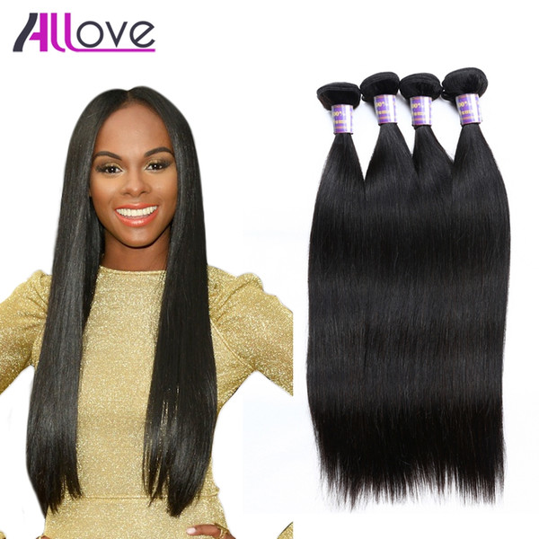 Cheap 8A Brazilian Hair Peruvian Straight Virgin Hair Bundles Brazilian Indian Malaysian Body Wave Human Hair Weave Bundles Natural Color