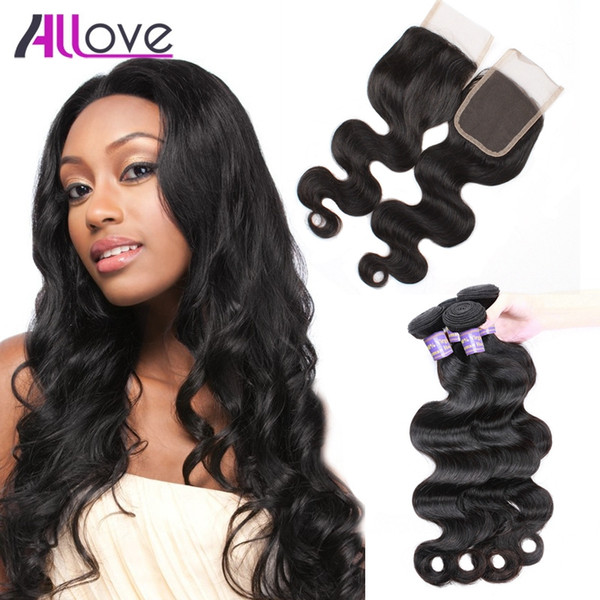 Indian Virgin Hair Wefts 8A Great Quality Human Hair Weave Peruvian Body Wave & Straight 3/4 Bundles Cheap Brazilian Hair Wholesale Price