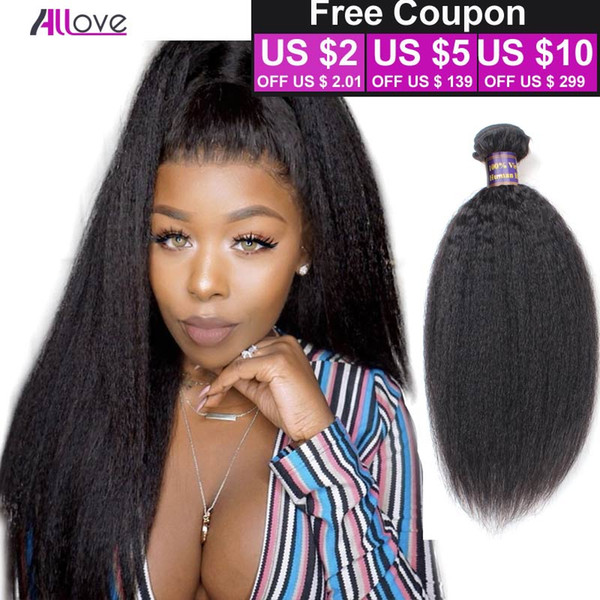 Peruvian Kinky Straight 3 Bundles Peruvian Virgin Hair Straight Weave Coarse Yaki Virgin Hair Brazilian Yaki Human Hair Extensions