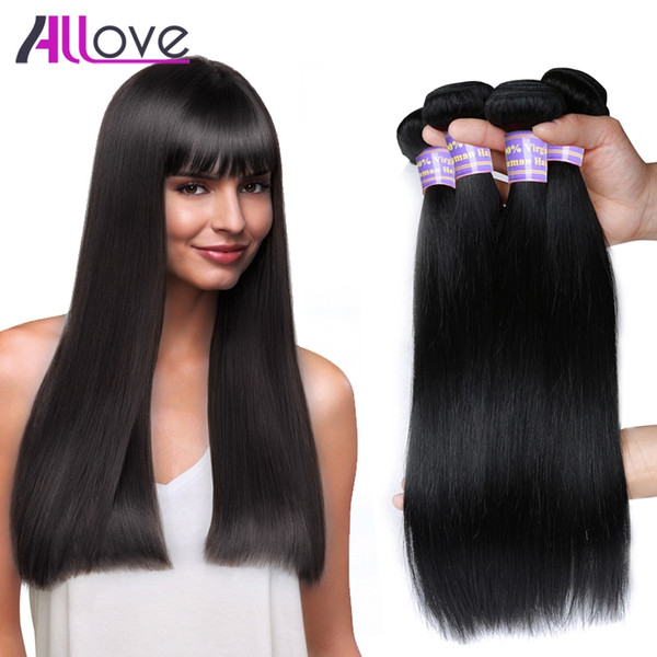 Brazilian Straight Virgin Hair Weaves 3 Bundles 8A Grade Unprocessed Malaysian Peruvian Indian Virgin Human Straight Hair