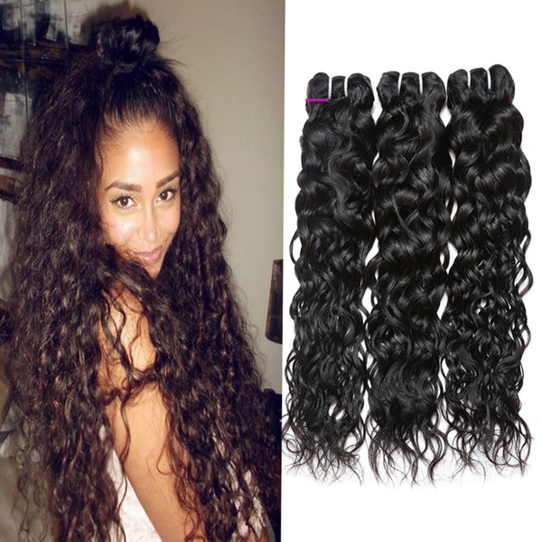 Good Brazilian Body Loose Deep Wave Curly Hair Weft Kinky Straight Human Hair Bundles Peruvian Indian Malaysian Hair Extensions Dyeable