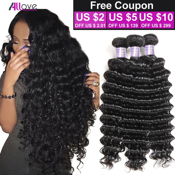 8A Malaysian Deep Wave Virgin Hair 3 Bundles Malaysian Deep Curly Virgin Hair Bundles Allove Products Brazilian Deep Wave Hair Bundles