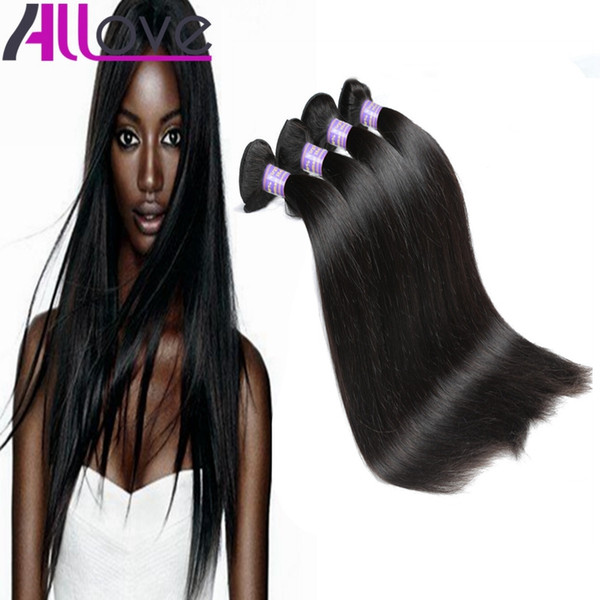 Wholesale Best 10A Brazilian Peruvian Indian Hair Wefts 4 Bundles Unprocessed Malaysian Silky Straight Human Hair Extension 