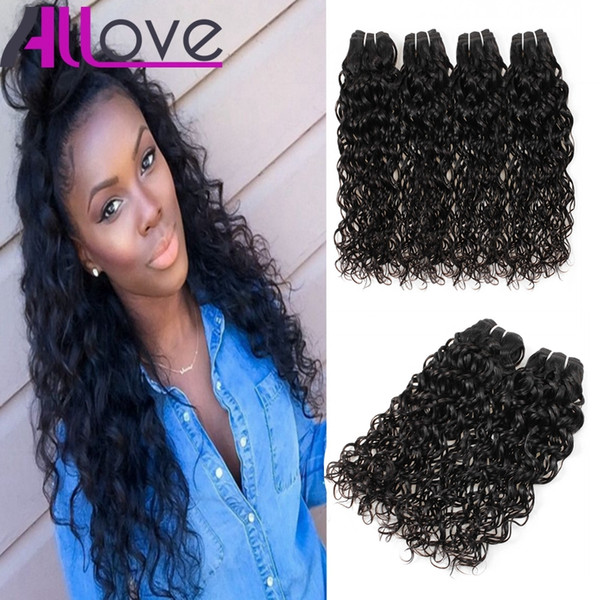 Wholesale Best 10A Brazilian Peruvian Indian Hair Wefts 4 Bundles Unprocessed Malaysian Water Wave Human Hair Extension 