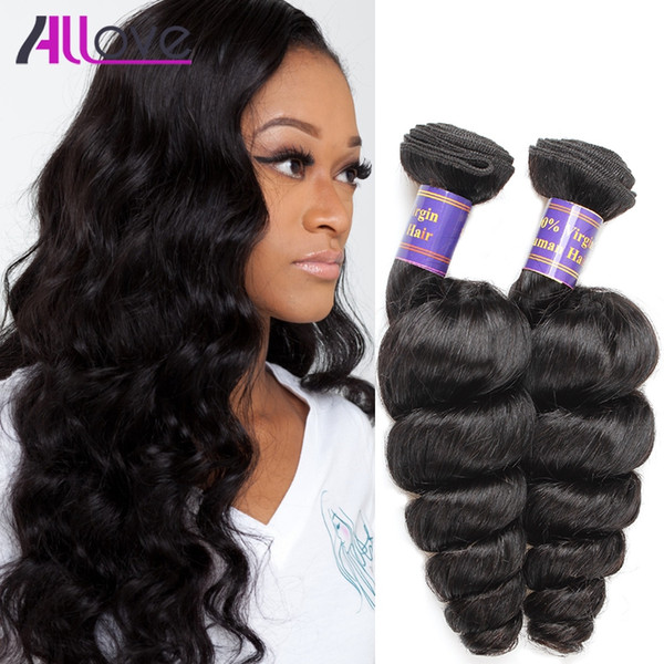 Brazilian Virgin Hair Loose Wave 3pcs Good 8A Unprocessed Brazilian Human Hair Weaves Bundles Natural Black Wholesale For Black Women