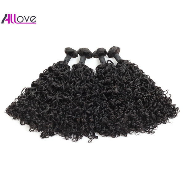 100A Double Drawn New Curly Hair Extensions Indian Human Hair Bundles Funmi Hair 3/4Bundles Natural Curl Brazilian Peruvian Malaysian