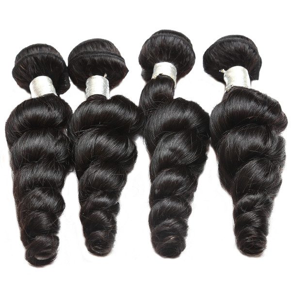 12A Loose Wave Raw Human Hair 4Bundles With Natural Color Quality Brazilian Peruvian Malaysian Indian Hair 12-30inch