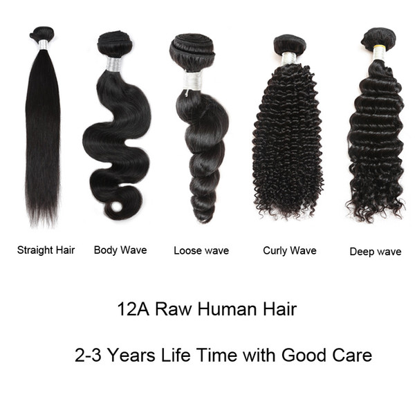 Factory Price Top 12A Quality Straight Body Loose Deep Curly Water Wave Raw Human Hair 3Bundles 8-30inch Brazilian Peruvian Malaysian Hair