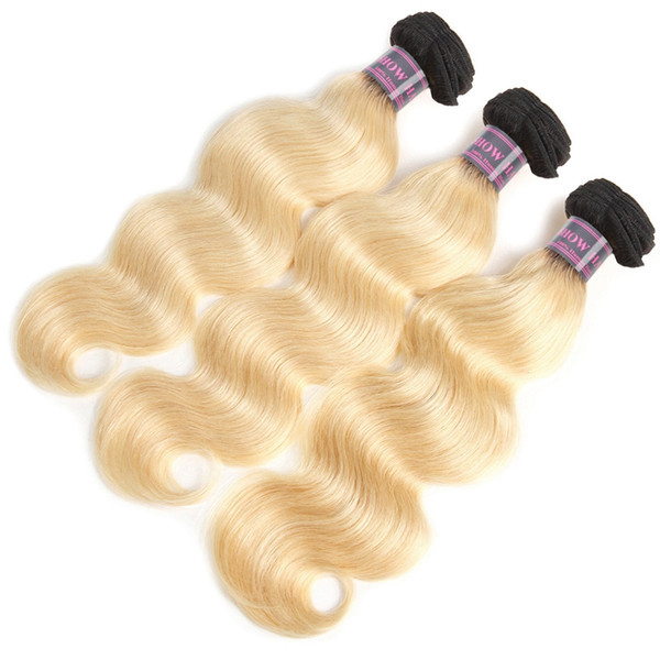 Cheap 10A High Quality T1B/613 Blonde Bundles Body Wave 4pcs Brazilian Peruvian Malaysian Indian Remy Human Hair