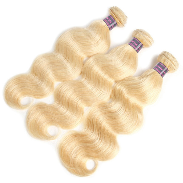 Meetu Hair Cheap 10A Blonde Bundles 613 Blonde Remy Hair Body Wave 4Pcs Lot Brazilian Peruvian Malaysian Indian Hair 16-30inch