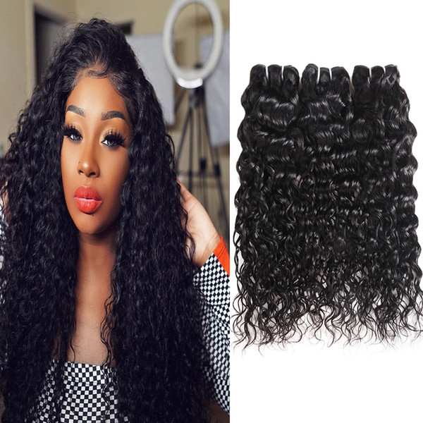 Indian Hair Body Wave Deep Loose Wave Malaysian Kinky Curly Brazilian Straight Human Hair Bundles Weft Water Wave Peruvian Hair Extensions