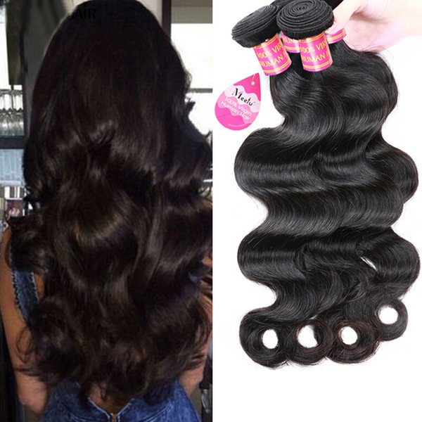 Wholesale Price Cheap 8A Brazilian Virgin Hair Body Wave Hair Weave 4 Bundles Full Head Set 100% Unprocessed Virgin Human Hair Extensions