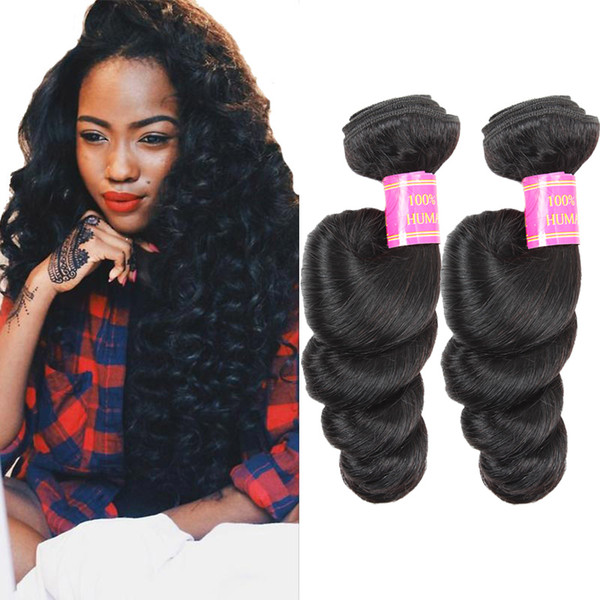 Wholesale 8A Brazilian Loose Wave Hair Products Unprocessed Human Hair Weave Virgin Malaysian Loose Hair Extensions Dyeable Natural Color