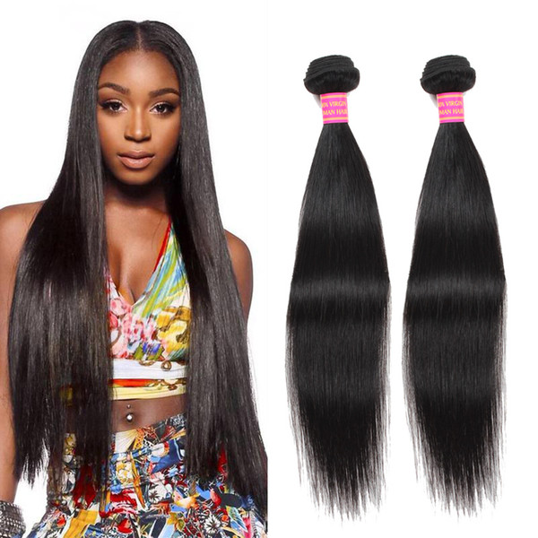 8A Mink Brazilian Straight Hair Bundles Unprocessed Brazilian Straight Hair Weave bundles Peruvian Malaysian Indian Human Hair Extensions