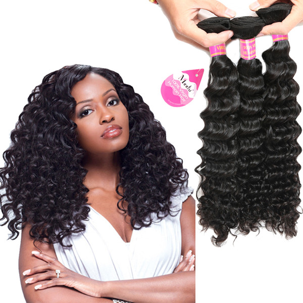 Cheap 8A Brazilian Deep Wave 100% Unprocessed Virgin Human Hair Extensions 3 Bundles Human Hair Weave Bundles Wholesale price 8-28inch