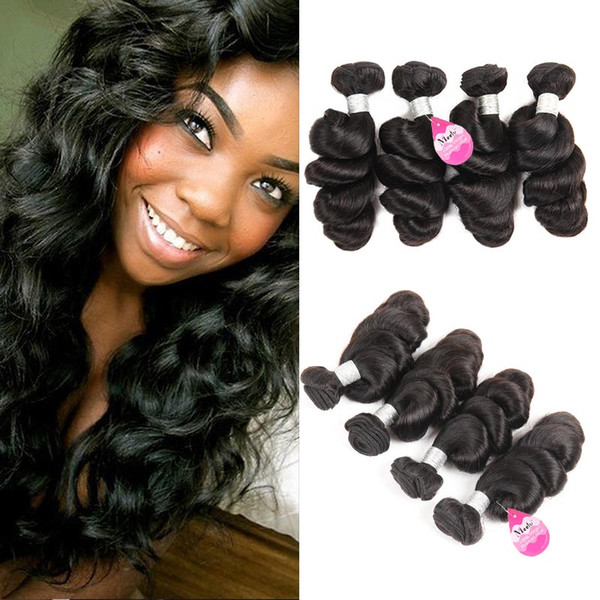 10A Brazilian Virgin Hair Loose Wave Unprocessed Brazilian Human Hair Weave Extension Cheap Brazilian Loose Wave Hair Double Weft