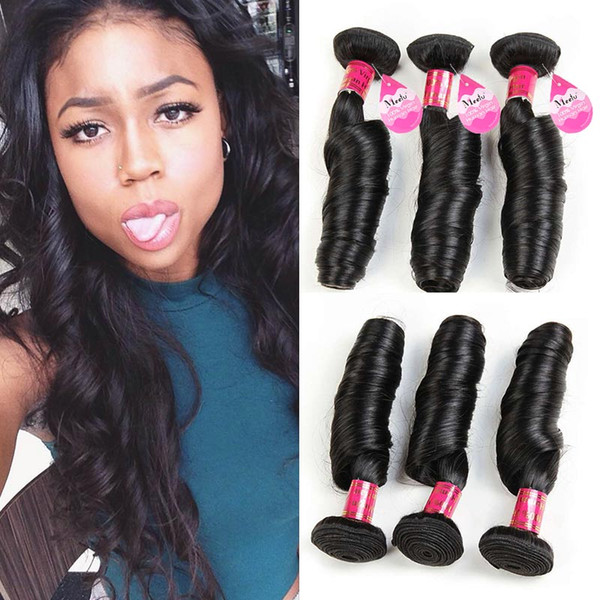 10A Brazilian Spring Curl Hair 3 Bundles 100% Weave Virgin Human Hair Extensions Unprocessed Hair Wefts for Black Women