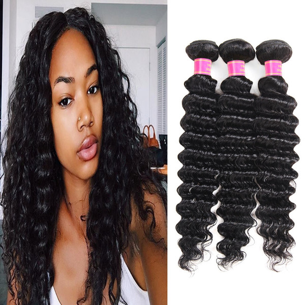 Mongolian Hair Body Wave Deep Loose Malaysian Kinky Curly Brazilian Straight Human Hair Bundles Weft Water Wave Peruvian Hair Extensions