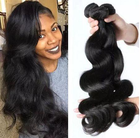 Wholesale cheap Malaysian body wave human hair bundles weaves natural black color 9a grade quality 10g pcs