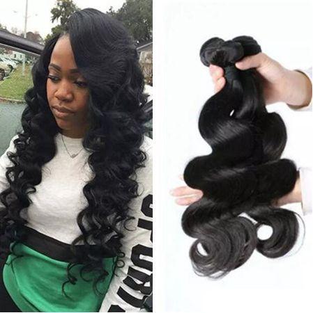 9A Brazilian Body Wave Hair Bundles Unprocessed Brazilian Remy Human Hair Weaves Natural Black Brazilian Virgin Hair Body Wave