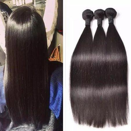 Malaysian Indian Brazilian Hair Bundles Cheap Unprocessed Straight Human Hair Weave 3pcs Hair Extensions Double Weft