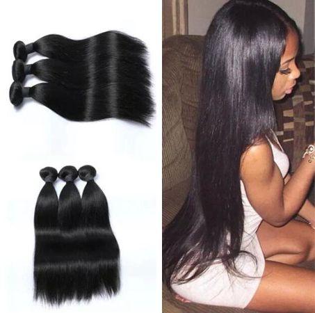 Unprocessed Brazilian Virgin Hair Straight 3 Bundles 100g pcs Cheap Brazilian Straight Hair Wefts 100% Raw Virgin Human Hair Weaves