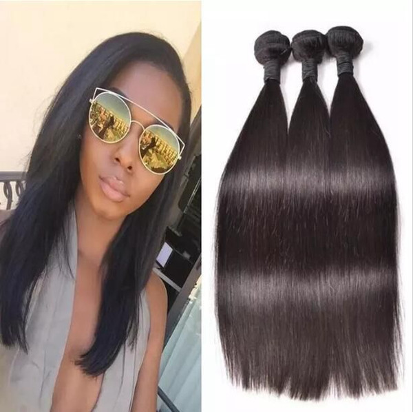 Peruvian Straight Virgin Hair Bundles 1b 100% Human Hair Weave Wholesale Cheap Brazilian Malaysian Indian Cambodian Silk Straight hair