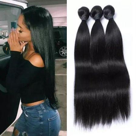 Malaysian Cambodian Brazilian Virgin Human Hair Weaves Bundles Straight Hair Bundles Natural Black Cheap Hair Weft