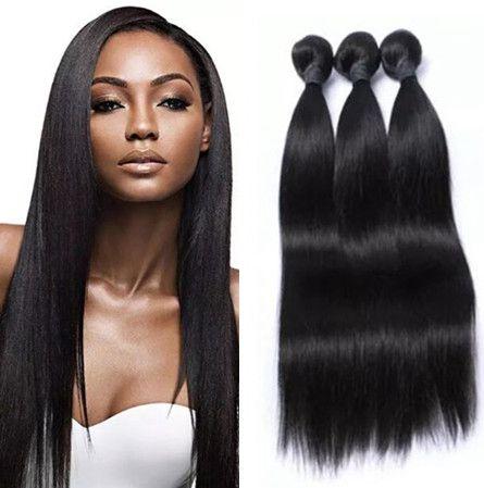 Brazilian Straight Hair Unprocessed 9A Human Hair Wholesale Peruvian Malaysian Indian Cambodian Hair Extensions 3Bundles Lot