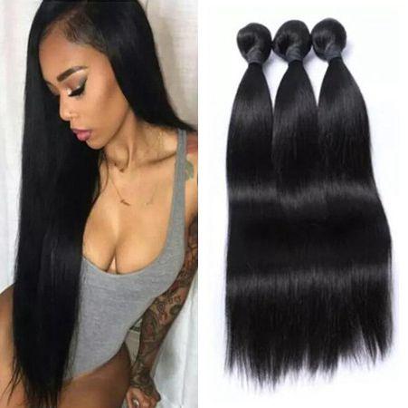 9A Brazilian Virgin Hair Straight 100g pc Unprocessed Brazilian Human Hair Weaves Bundles Natural Black Available