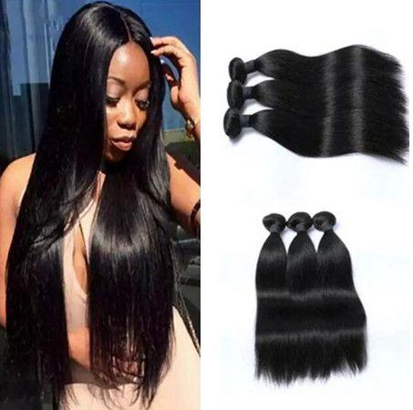 Human Hair Weave Brazilian Straight Hair Weaves Weft Cheap Extensions Double Weft Human Hair 3bundles 100g per bundle