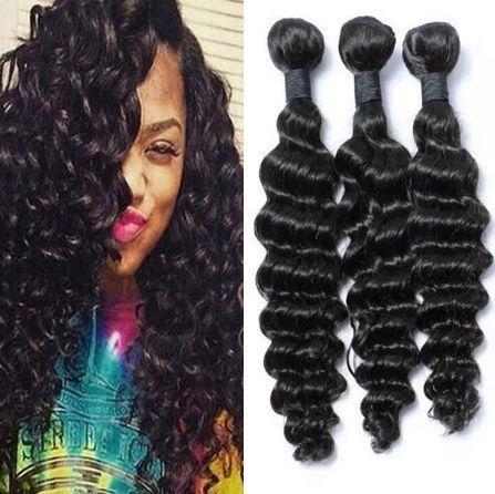 Malaysian Virgin Hair 3Bundles Deep Curly Wave Virgin Hair Natural Black Hair 9A Peruvian Brazilian Malaysian Deep Wave Curly Human Wefts