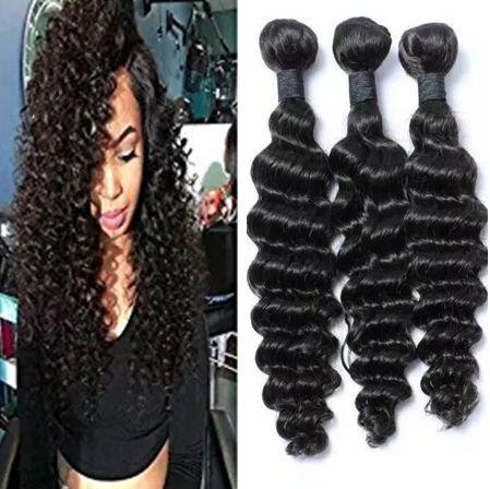 Malaysian Virgin Deep Wave Hair Weaving 8-30''Soft and Smooth Malaysian Deep Curly Wavy Human Hair Weave for Black Ladies