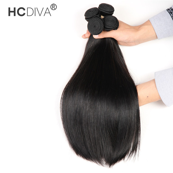Brazilian Virgin Hair Straight 4 Bundles 8A Unprocessed Virgin Human Hair Weave, Cheap Peruvian Straight Virgin Hair Bundles Natural Black