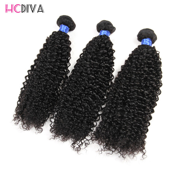 Brazilian Virgin Mink Human Hair Kinky Curly 3 Bundles Wholesale Top Quality Unprocessed Virgin Human Hair Extensions Natural Color Black