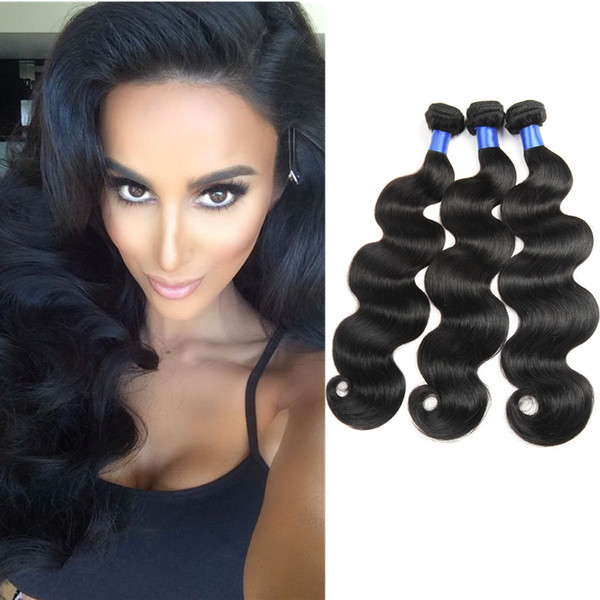 8a Grade 100% Brazilian Virgin Human Hair 3 / 4 Bundles 100g/Bundles Body Wave Hair Weaves Cheap Brazilian Hair Bundles Wefts 