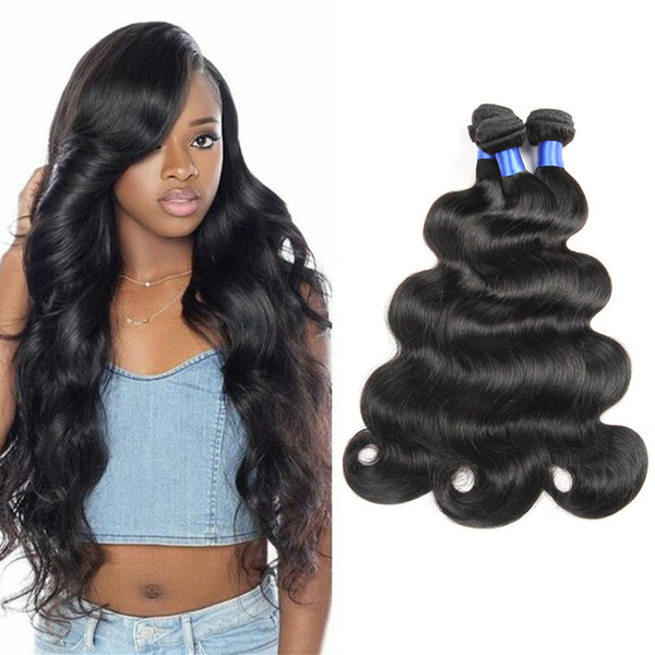7A Grade Peruvian Hair Weave Body Wave Hair Weaves 3/4/5 Bundles Cheap Brazilian Peruvian Malaysian Indian Virgin Hair Bundles 