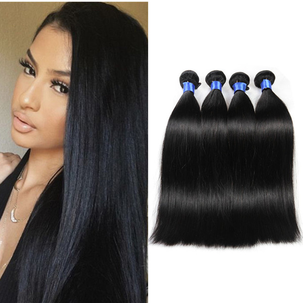 Brazilian Straight Virgin Hair 4 Bundles Unprocessed Brazilian Straight Hair Weave Bundles Cheap Peruvian Malaysian Human Hair Extensions