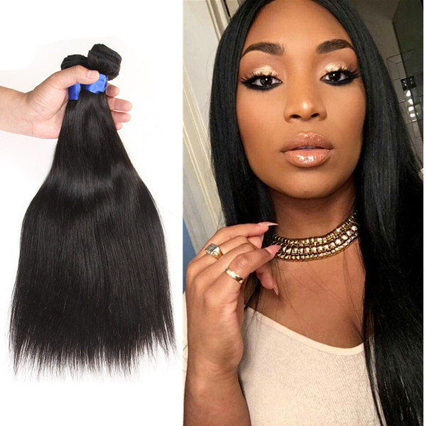 8A Mink Brazilian Virgin Hair 4 Bundles Silk Straight 100% Unprocessed Human Hair Bundles Cheap Wholesale Peice Straight Hair Extensions