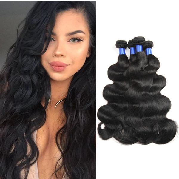 Peruvian Body Wave Human Hair Weave Bundles Peruvian Virgin Human Hair Extensions 8-28 Inch Natural Color Non Remy Hair 
